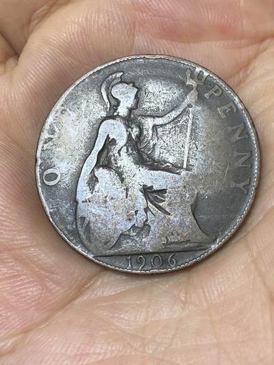 2025年第七十四场(总第一百场）外国好品散币(免佣金) - 透打–英国🇬🇧1906年1便士(爱德华七世时期)