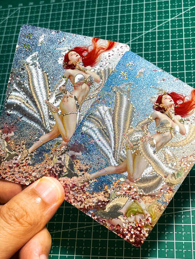 显眼宝25期 颜值精选 - 燎原卡牌 焱卡文化 刷子 妖姬传 花妖 幻彩粗闪 一对2张   63*88
