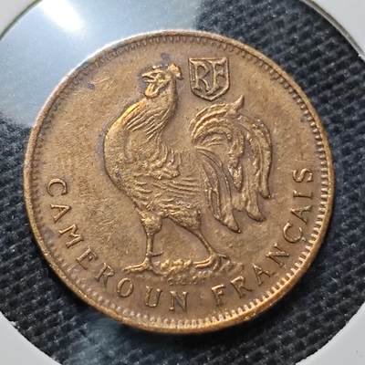 KK钱币收藏小铺 第315期 2月预留时间 周末发货 - 1943法属喀麦隆 50分铜币