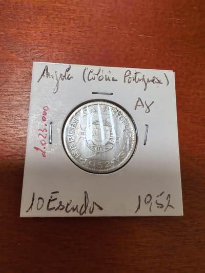 长老汇蛇年精选第三十场拍卖 1952葡属安哥拉10埃斯库多斯银币