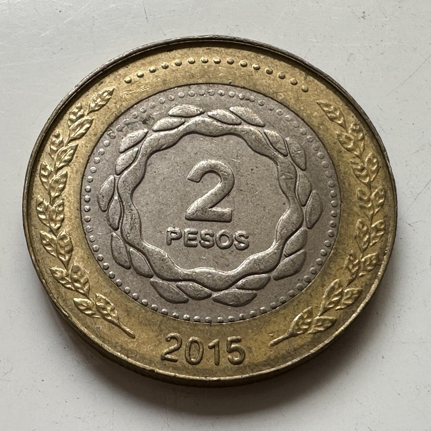 🌹外币初藏🌹🐯2025年第82场  每周二四六晚8️⃣点 接代拍 阿根廷2015年2比索