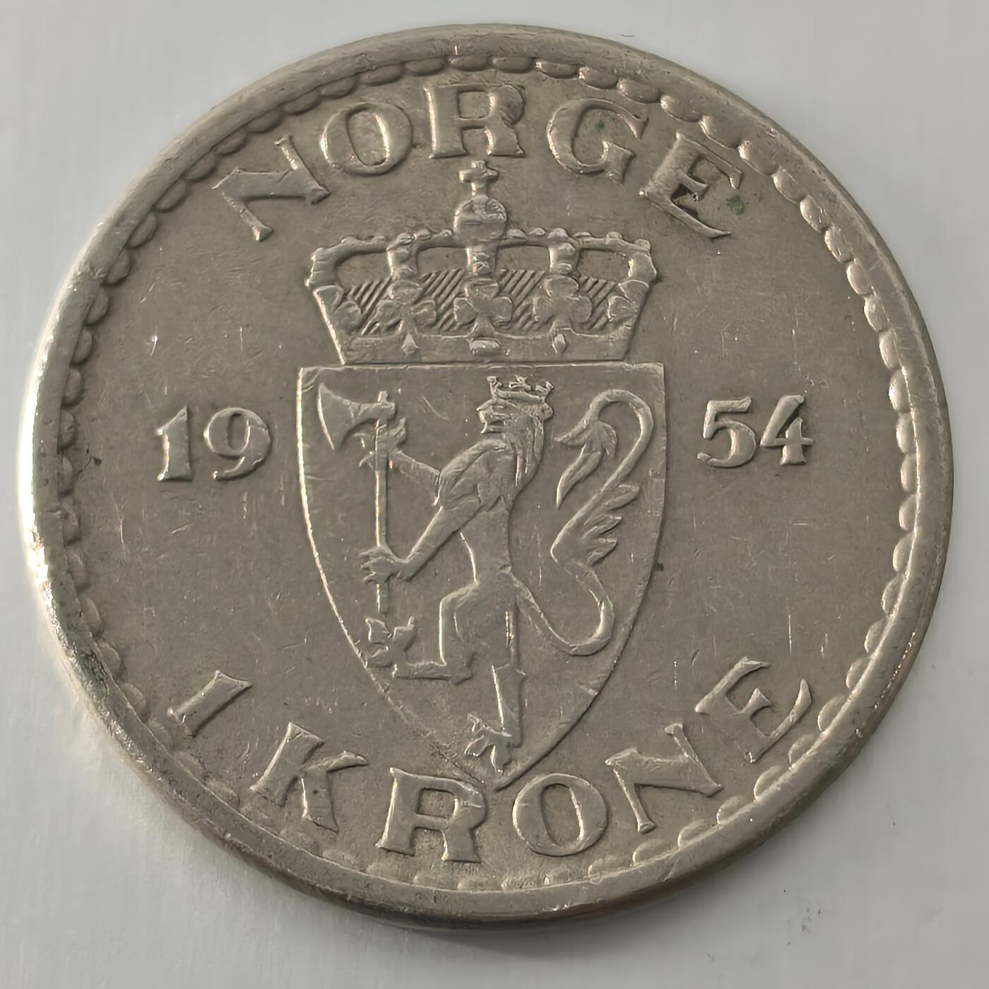 Krab外币市集Vol.22 挪威1954年1克朗