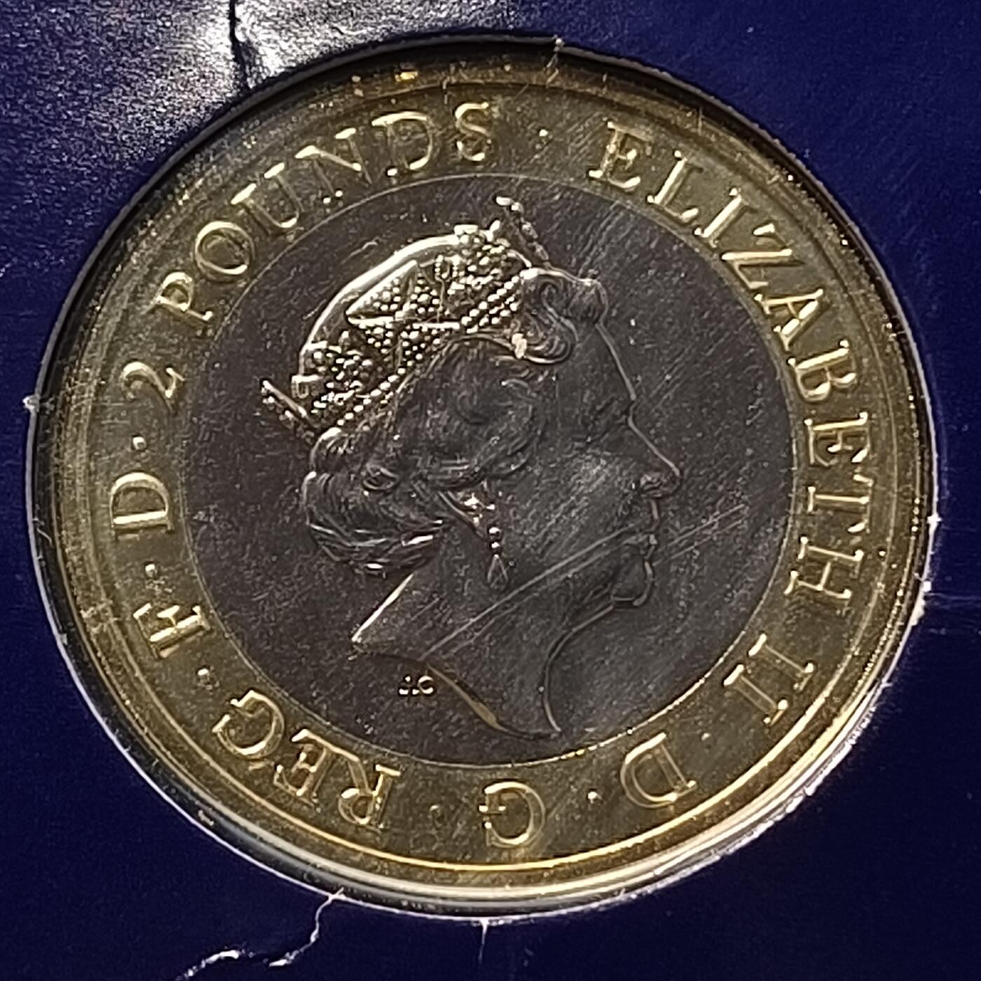【全场包邮】纯粹捡漏拍448场 英国2020年2镑欧洲胜利日75周年双色纪念币-Change Checkerd封装