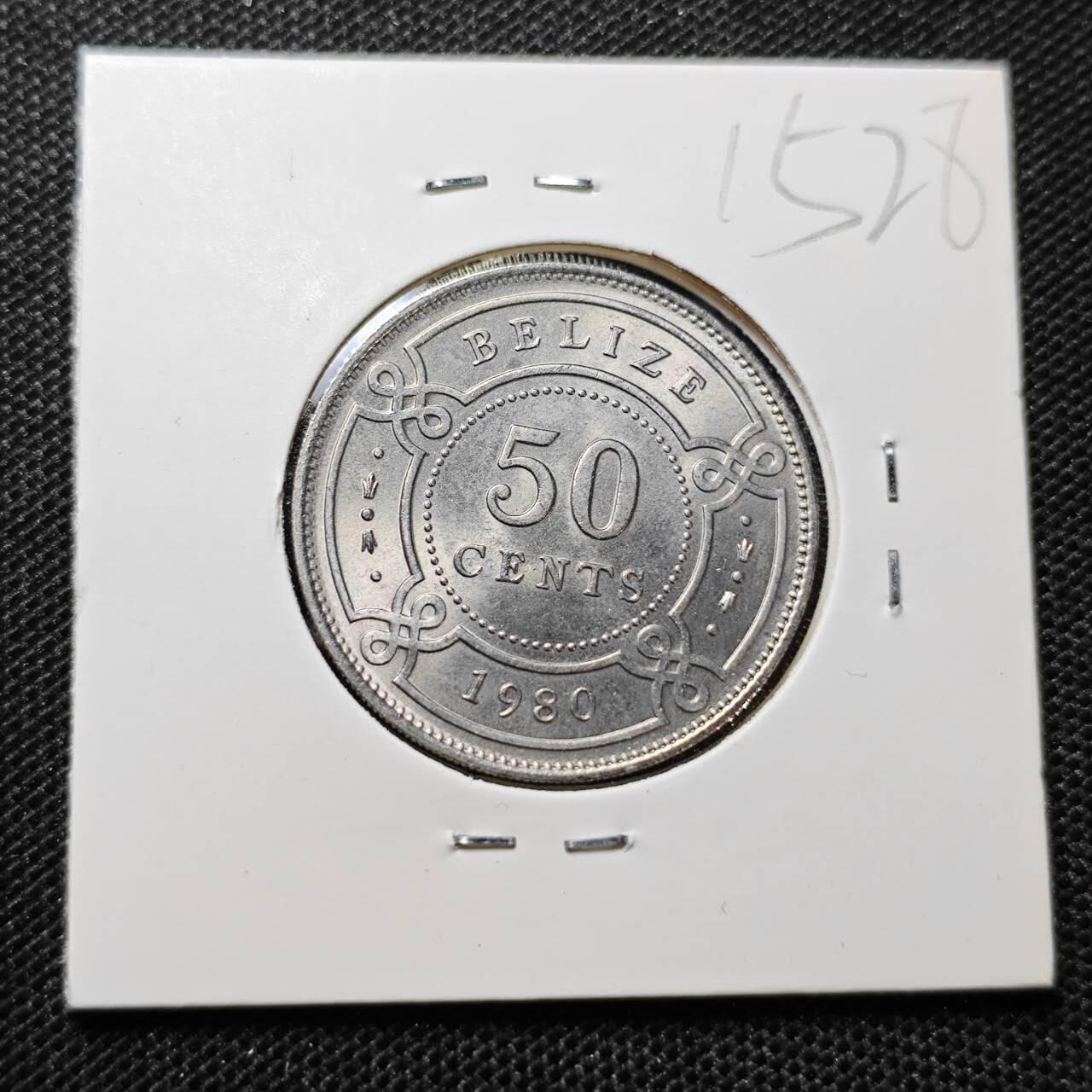 KK钱币收藏小铺 第315期 2月预留时间 周末发货 1980英属伯利兹50分 