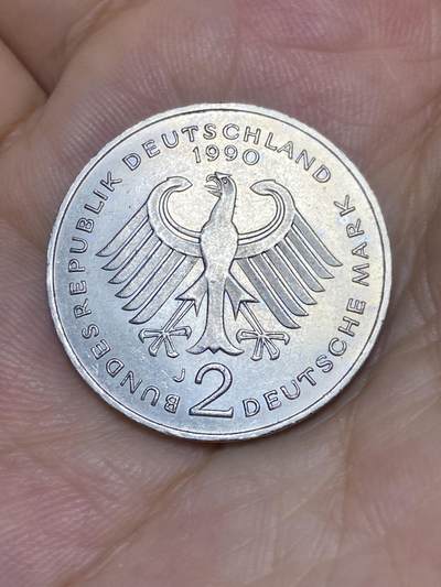 2025年第七十三场(总第九十九场）外国好品散币(免佣金) - 好品–德国🇩🇪1990年2马克(J标汉堡造)