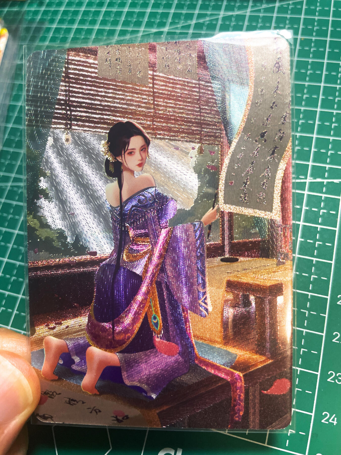 显眼宝25期 颜值精选 五月卡牌   原创四技八雅系列    ”诗“共1张   粗闪精扣  60*87（小卡尺寸）