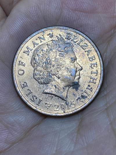 2025年第七十三场(总第九十九场）外国好品散币(免佣金) 英属马恩岛🇮🇲2015年2便士(伊丽莎白二世老年，PM AA)