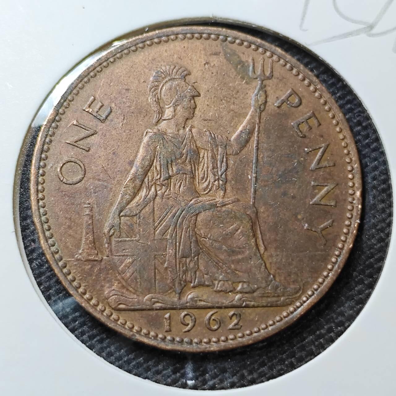 KK钱币收藏小铺 第315期 2月预留时间 周末发货 1962英国1便士 
