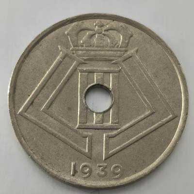 Krab外币市集Vol.22 - 比利时1939年25分
