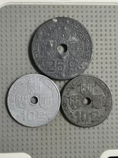2025年第68场各国散币拍卖（总第68场） - 比利时锌币3枚