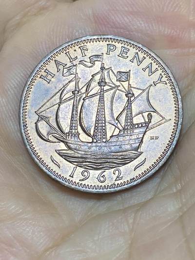 2025年第七十四场(总第一百场）外国好品散币(免佣金) - 英国🇬🇧1962年半便士(伊丽莎白二世青年桂冠第二版)