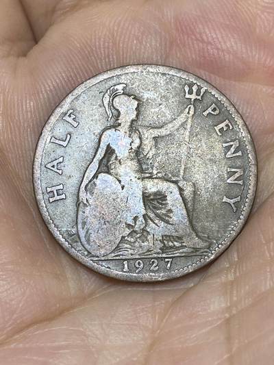 2025年第七十四场(总第一百场）外国好品散币(免佣金) - 英国🇬🇧1927年半便士(乔治五世第二版，关门年仅发行3年)