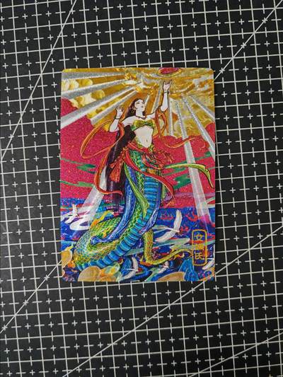 铃鹿第六期（提示一：自制卡难免瑕疵，可能存在撞角爆边等出厂瑕疵，介意慎拍；提示二：参拍请慎重，跑单押金不退的）） - 奇点国风女娲粗闪单卡