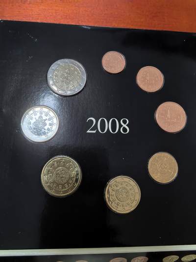 长老汇蛇年精选第三十场拍卖 2008葡萄牙8枚套欧元，卡装，1.5万套