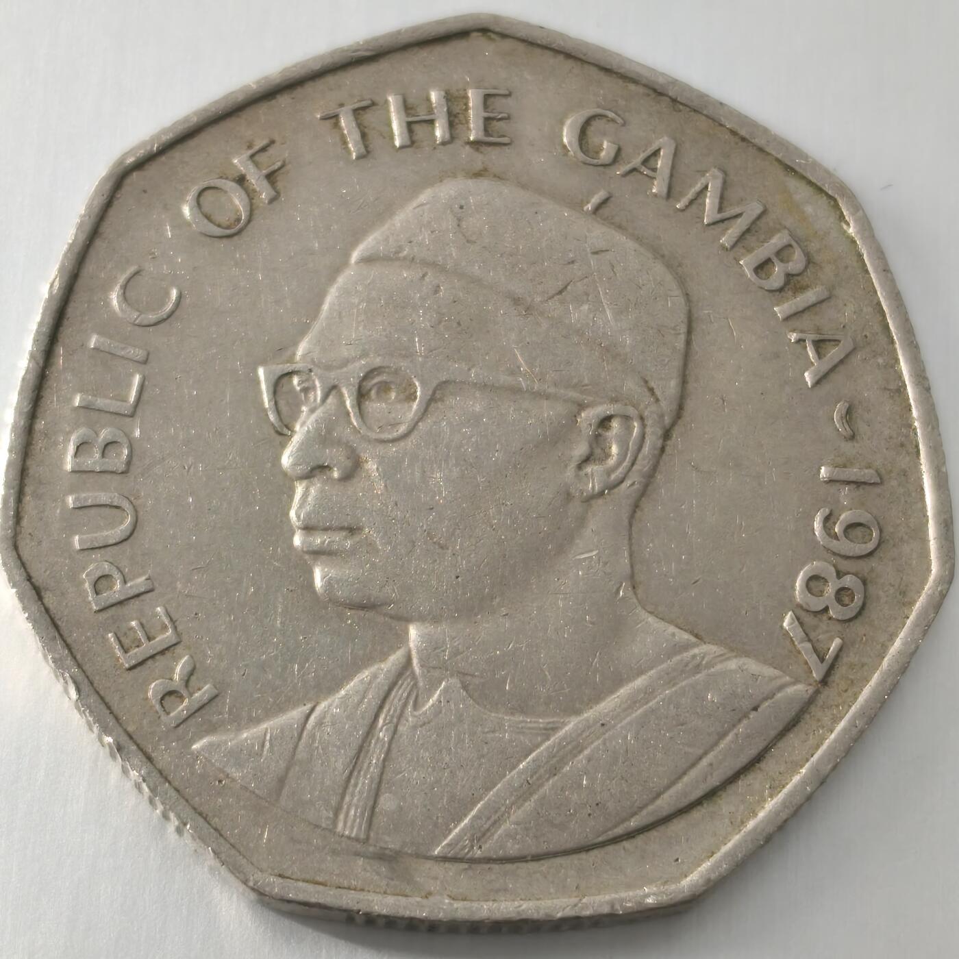 Krab外币市集Vol.22 冈比亚1987年1达拉西_厚版