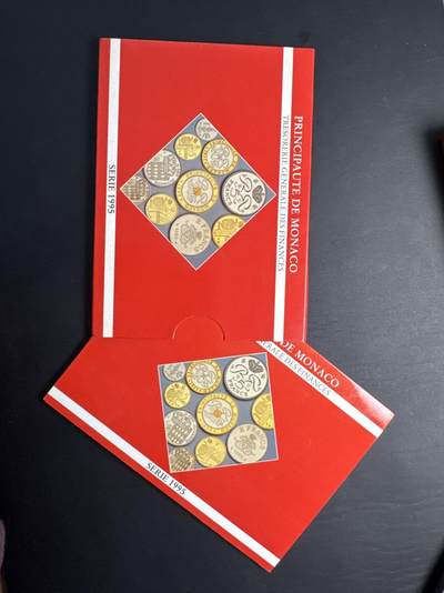 ❤️【币观天下】❤️ 第319期钱币拍卖- 2025.8.1周五晚上6点半场-长期征集拍品 - 法国1995年官方流通币卡册10枚套装