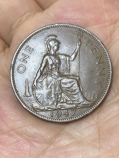 2025年第七十四场(总第一百场）外国好品散币(免佣金) - 好品–英国🇬🇧1947年1便士(乔治六世第一版，印度皇帝版)