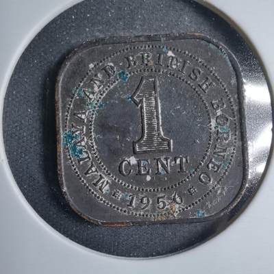 沼泽如烟--第801场 - 英属马来亚婆罗洲1956年一分