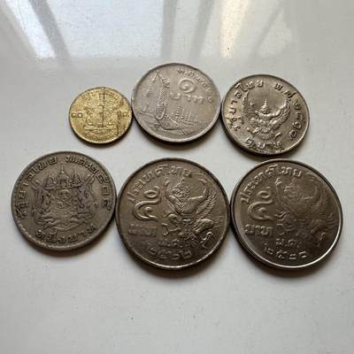 🌹外币初藏🌹🐯2025年第82场  每周二四六晚8️⃣点 接代拍 - 泰国旧版硬币6枚含好品
