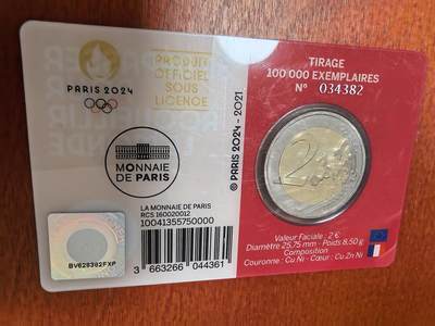 长老汇蛇年精选第三十场拍卖 2021法国巴黎奥运2欧元，卡装