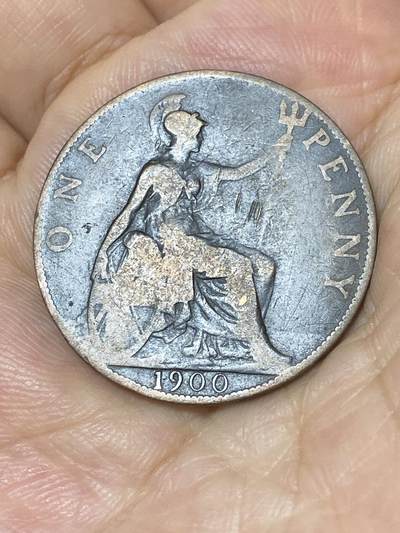 2025年第七十四场(总第一百场）外国好品散币(免佣金) - 英国🇬🇧1900年1便士(维多利亚女王老年披纱)