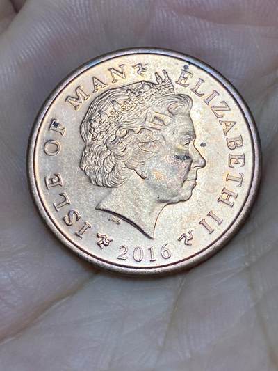2025年第七十三场(总第九十九场）外国好品散币(免佣金) 英属马恩岛🇮🇲2016年2便士(伊丽莎白二世老年，PM AA)