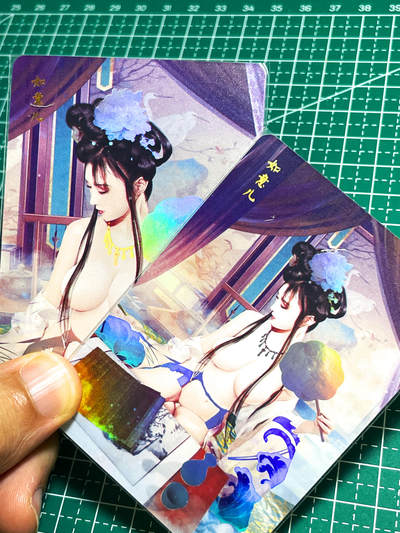 显眼宝25期 颜值精选 - 燎原卡牌 红颜录 散配  如意儿 近远景一对2张 金彩卡  63*88