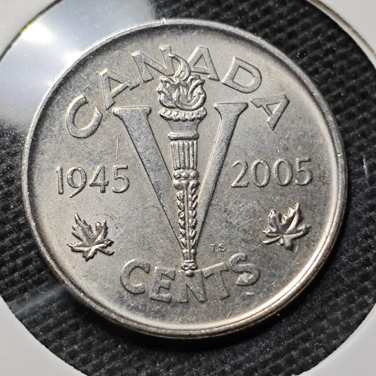 KK钱币收藏小铺 第315期 2月预留时间 周末发货 2005加拿大5分 纪念币