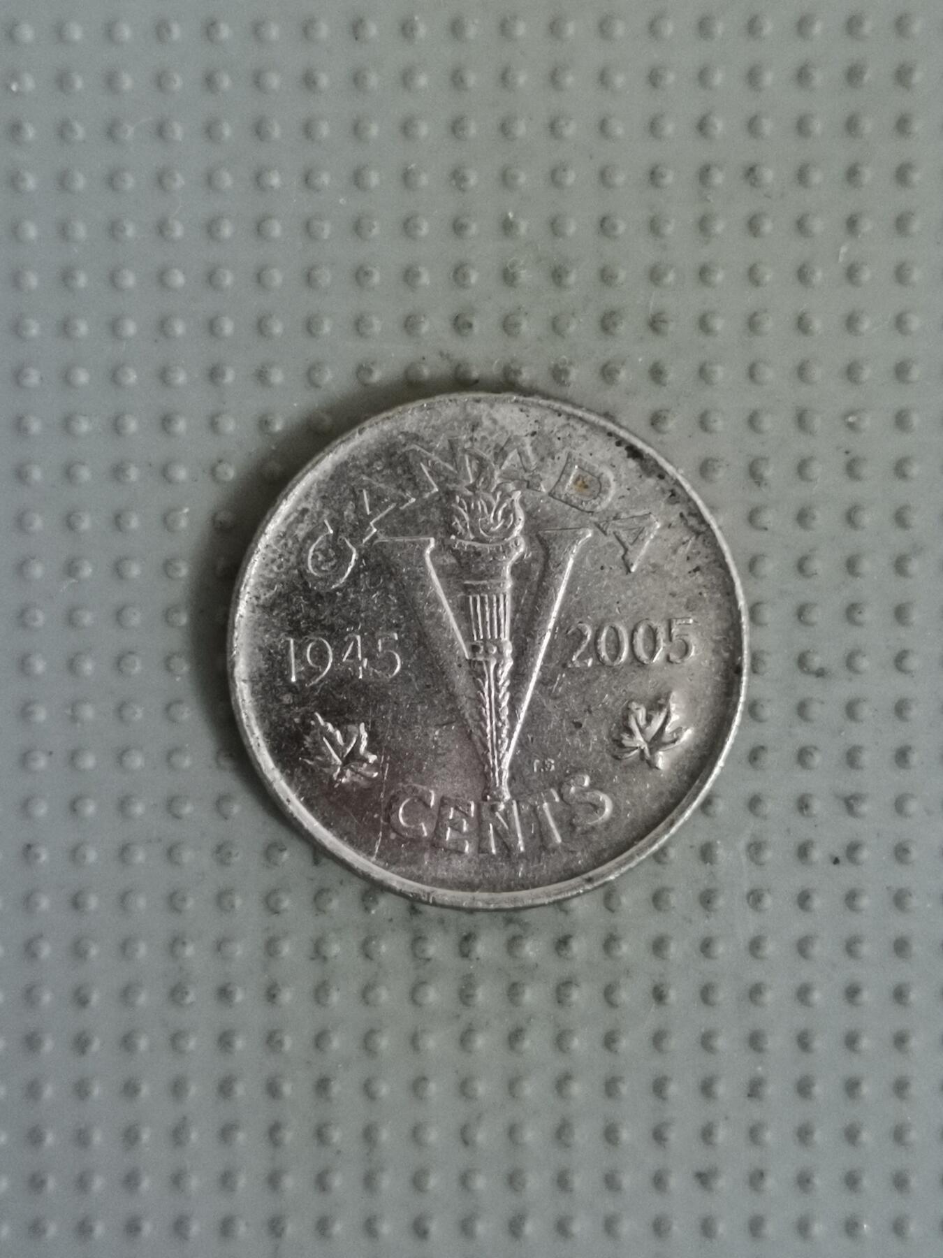 2025年第69场各国散币拍卖（总第69场） 加拿大2005年二战胜利60周年5分纪念币