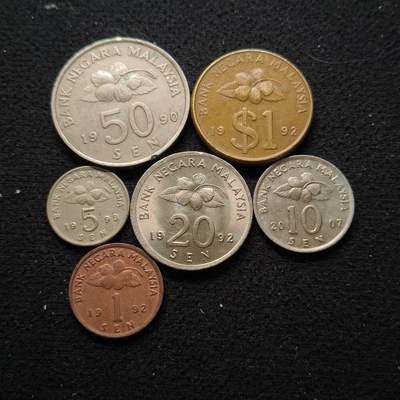 【全场包邮】纯粹捡漏拍447场 - 马来西亚各年份民俗版6枚套币