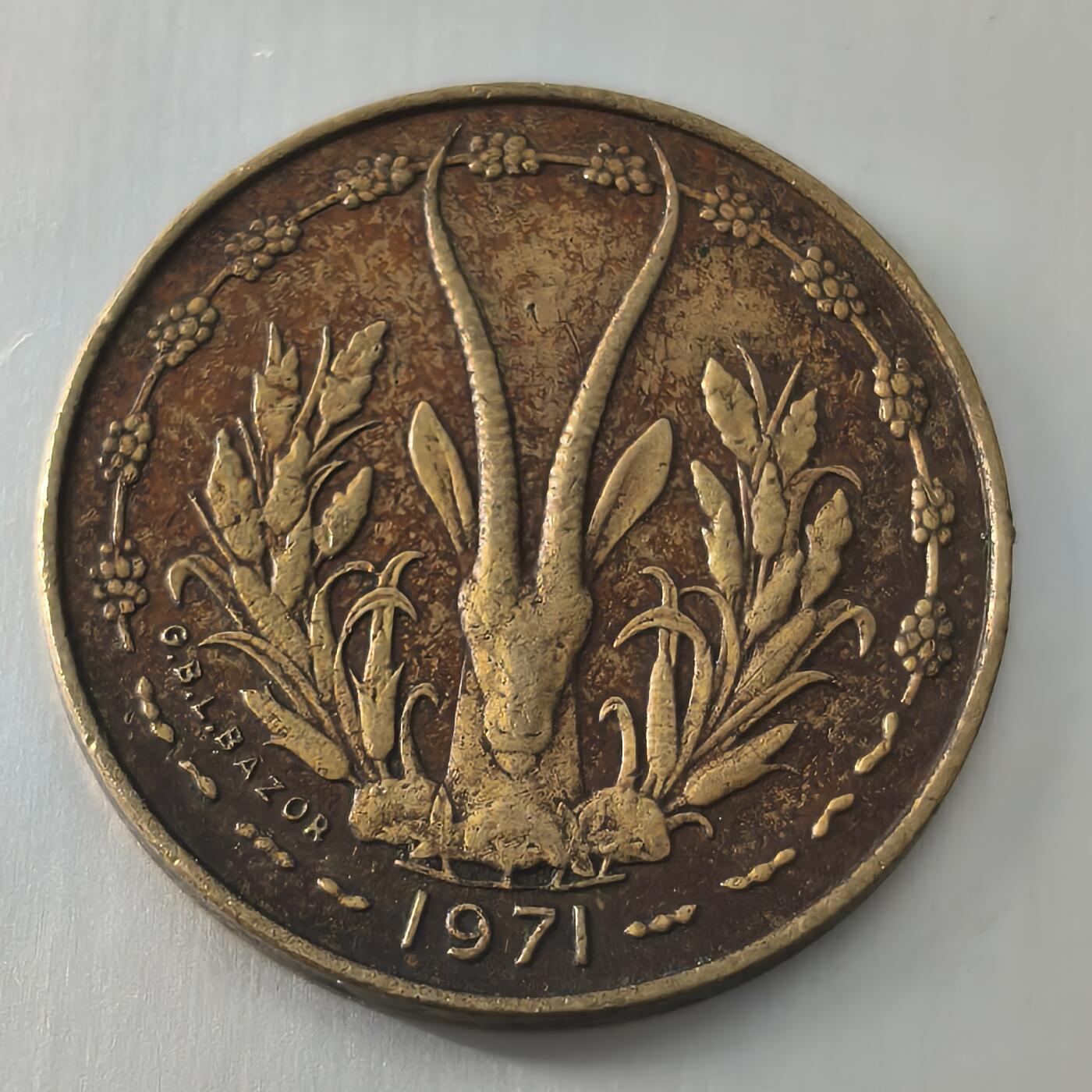 Krab外币市集Vol.22 西非1971年5法郎