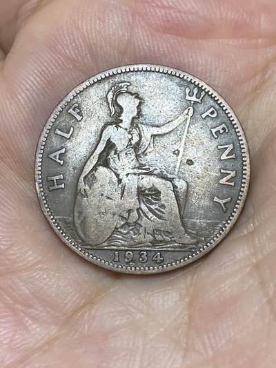 2025年第七十四场(总第一百场）外国好品散币(免佣金) - 英国🇬🇧1934年半便士(乔治五世第三版)