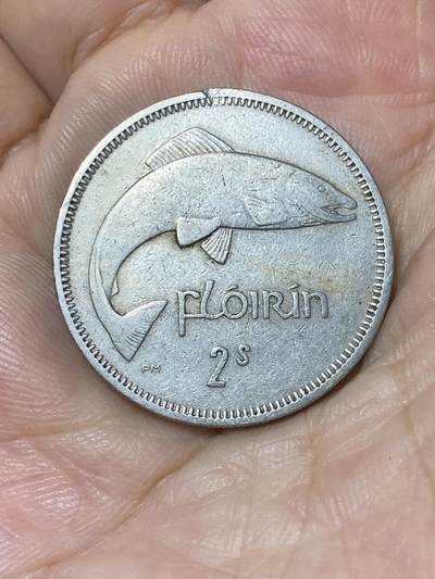 2025年第七十四场(总第一百场）外国好品散币(免佣金) - 爱尔兰🇮🇪1959年1弗洛林(等值2先令，共和国时期第一套第二版)