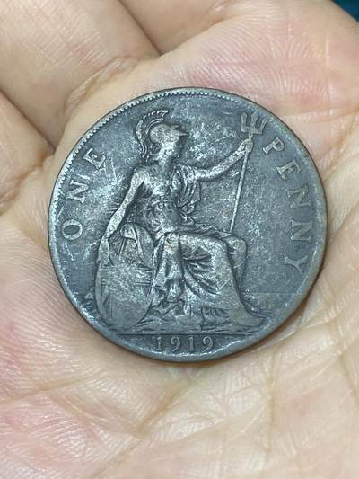 2025年第七十四场(总第一百场）外国好品散币(免佣金) - 英国🇬🇧1919年1便士(乔治五世第一版)