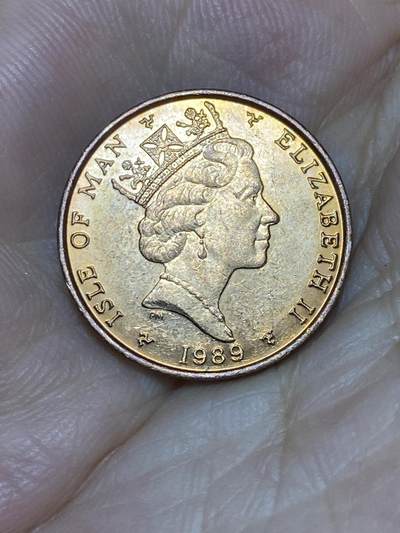 2025年第七十三场(总第九十九场）外国好品散币(免佣金) 英属马恩岛🇮🇲1989年1便士(伊丽莎白二世中年高冠，AB标)
