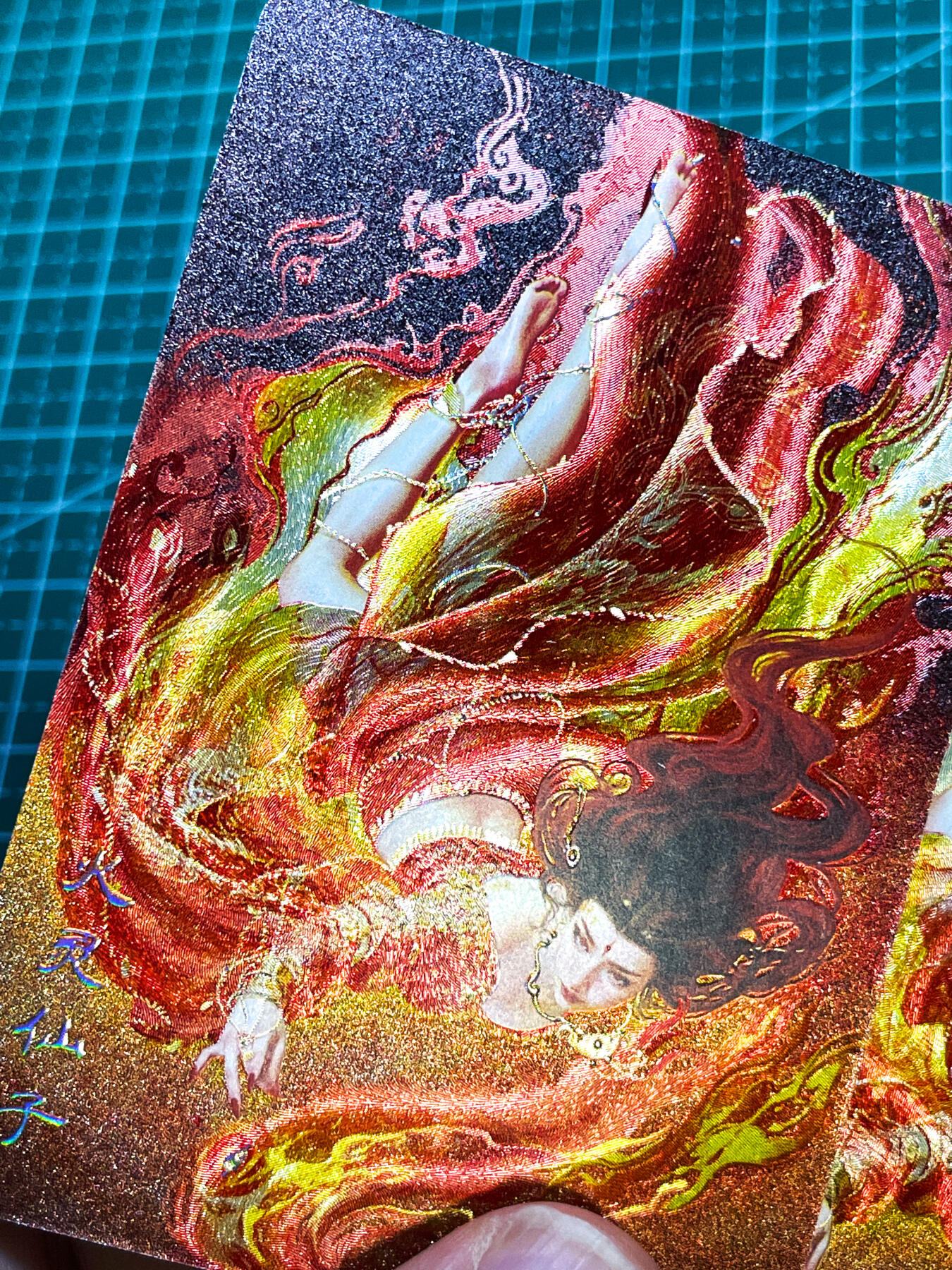 显眼宝25期 颜值精选 燎原卡牌 焱卡文化 刷子 妖姬传 火灵仙子 幻彩粗闪一对2张   63*88