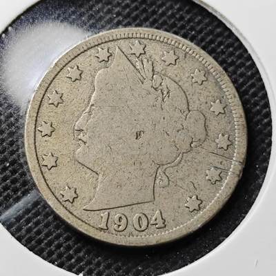 KK钱币收藏小铺 第314期 2月预留时间 周末发货 - 1904美国5分 
