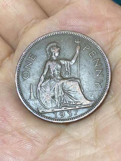 2025年第七十四场(总第一百场）外国好品散币(免佣金) - 英国🇬🇧1937年1便士(乔治六世加冕年，第一版首发年)