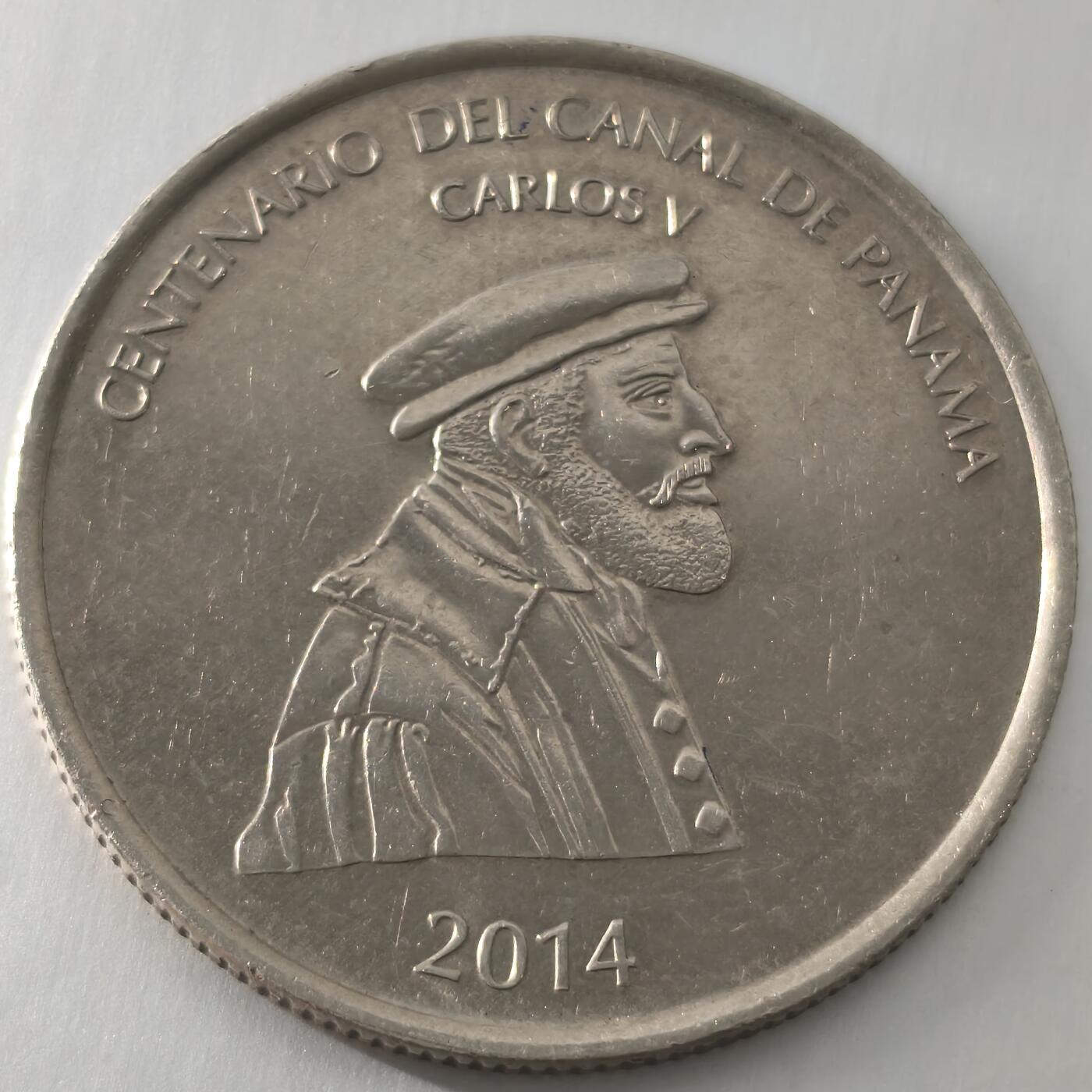 Krab外币市集Vol.22 巴拿马2014年1/2巴波亚纪念币_巴拿马运河，HKD3.92