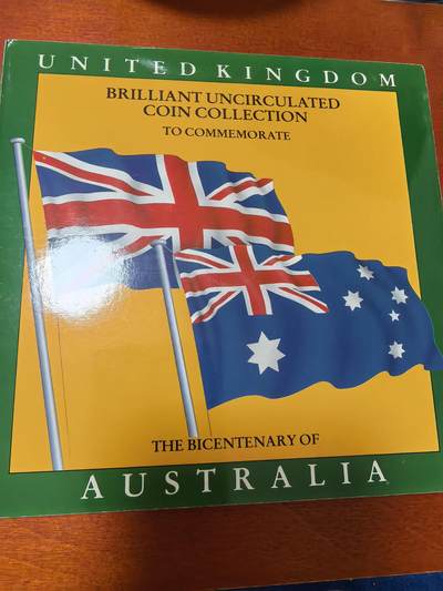 长老汇蛇年精选第三十场拍卖 1988英国7枚套，卡装，纪念澳大利亚200周年