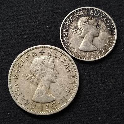 【全场包邮】纯粹捡漏拍447场 - 英国女王十二进制散币2枚一组