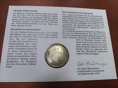 长老汇蛇年精选第三十场拍卖 1993德国奥运邮币封，含1972慕尼黑奥运银币1枚