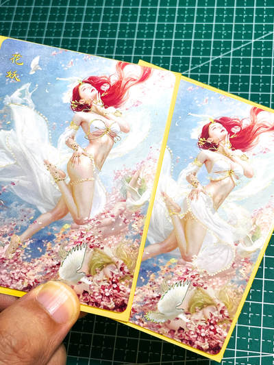 显眼宝25期 颜值精选 - 燎原卡牌 焱卡文化 刷子 妖姬传 花妖 幻普一对2张  63*88