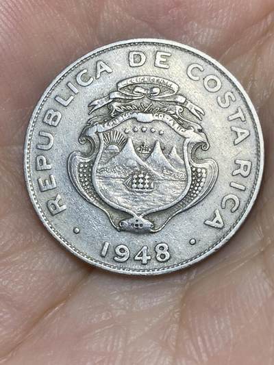 2025年第七十三场(总第九十九场）外国好品散币(免佣金) 哥斯达黎加🇨🇷1948年25分(第三版，L版伦敦造，关门年仅发行2年)