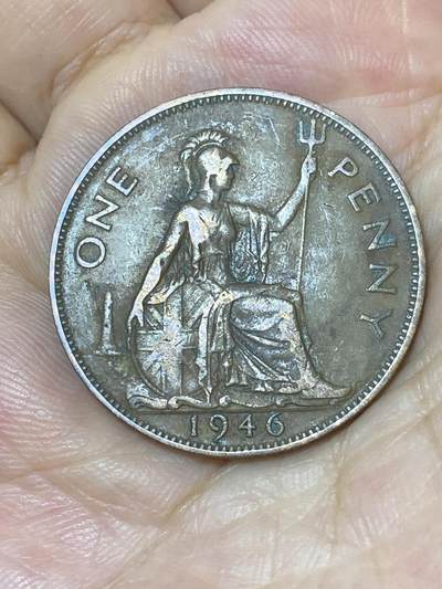 2025年第七十四场(总第一百场）外国好品散币(免佣金) - 英国🇬🇧1946年1便士(乔治六世第一版，印度皇帝版)