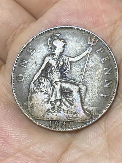 2025年第七十四场(总第一百场）外国好品散币(免佣金) - 英国🇬🇧1921年1便士(乔治五世第一版)