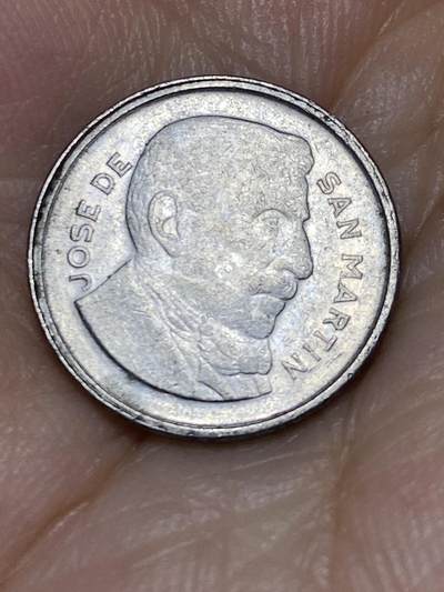 2025年第七十三场(总第九十九场）外国好品散币(免佣金) 阿根廷🇦🇷1955年5分(圣马丁第三版，铜镍包钢材质有磁版)