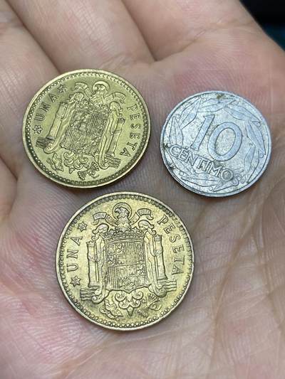2025年第七十三场(总第九十九场）外国好品散币(免佣金) - 西班牙🇪🇸3枚：1959年10分，1966年1比塞塔，1963年1比塞塔