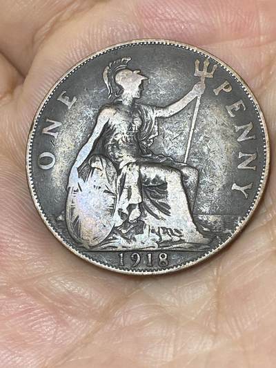 2025年第七十四场(总第一百场）外国好品散币(免佣金) - 英国🇬🇧1918年1便士(乔治五世第一版)