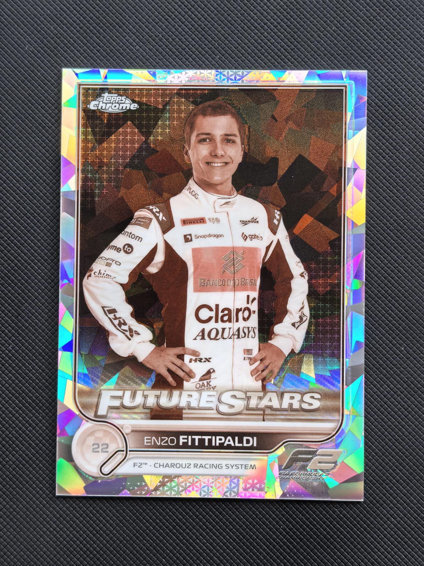 【博洋堂】卡牌拍卖专场第002期 2022 Topps Chrome F1 赛车卡 费迪帕尔蒂 红牛青训车手 未来之星 定妆照 92/100编 黑白碎冰折